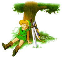 [Link naps under a tree]